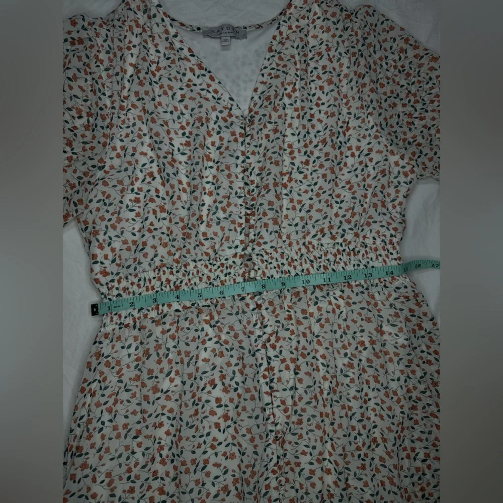 Sheer Dress Floral by Hayden Los Angeles | Large | Bridal | Wedding | Bohemian - Picture 8 of 10